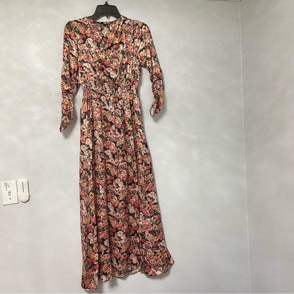 NSR Valerie Long Sleeve Dress In Coral Multicolor - New With Tag - Reemoly - Picture 9 of 10